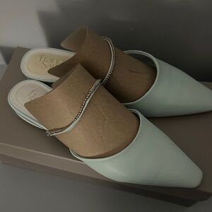 Franco Sarto Women's Light Blue/ Mint  Mules